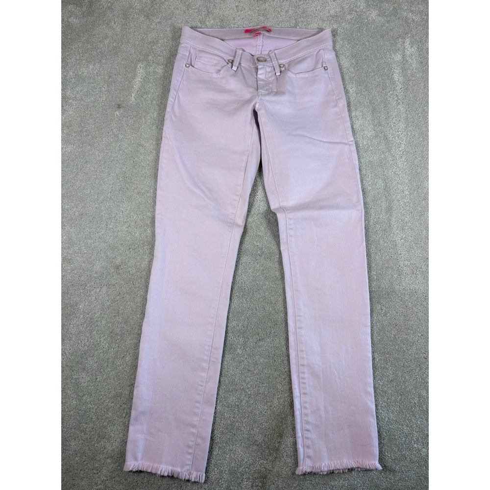 Lilly Pulitzer Straight Leg, Low Rise, Jeans in Light Lavender